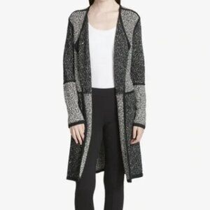 🖤 Calvin Klein Open Front Heavy Sweater Coat Long Cardigan Size LG